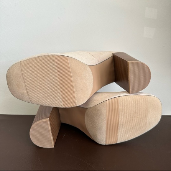 LC Lauren Conrad Suede Blush Block High Heel Pumps Round Toe Women’s - Picture 6 of 14